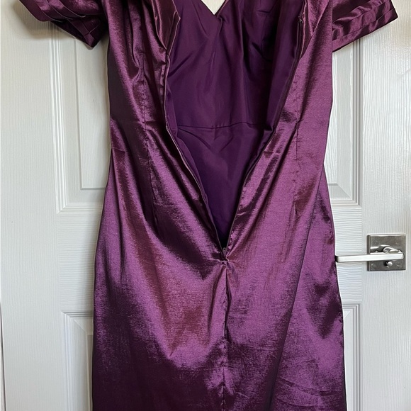 JADE COUTURE  SZ 14 Dress Purple Knee Length Formal MOB, - Picture 6 of 16